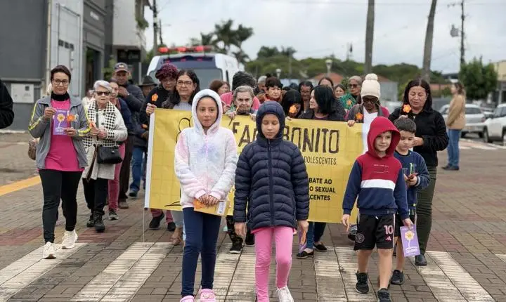Terra Roxa realiza caminhada do Maio Laranja em combate ao abuso e exploração sexual infantil