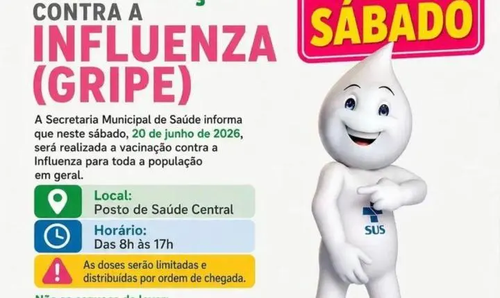 Terra Roxa realiza vacinação contra a gripe neste sábado para toda a população