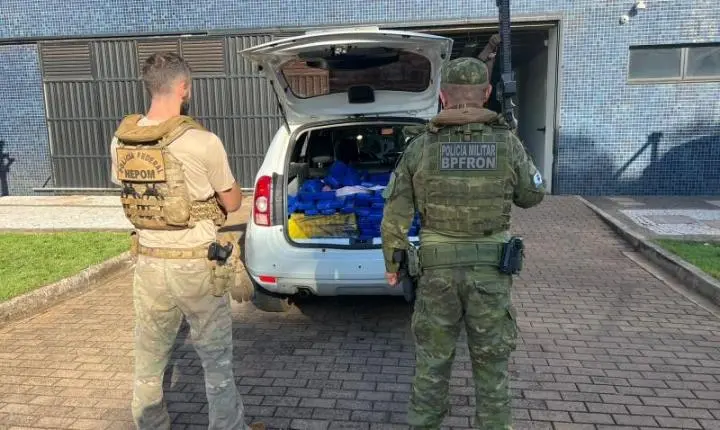 Traficante é preso após perseguição e colisão contra viatura da PF entre Guaíra e Terra Roxa