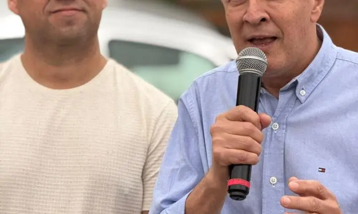 Valtinho ex-prefeito de Assis e assessor do deputado Sergio Souza participa da inauguração da Praça Tokuji Matsubara em Terra Roxa