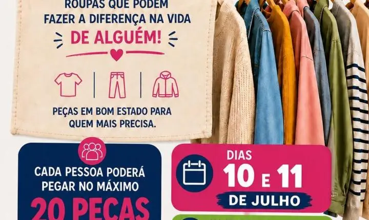 Varal Solidário será realizado durante o Programa Justiça no Bairro em Palotina