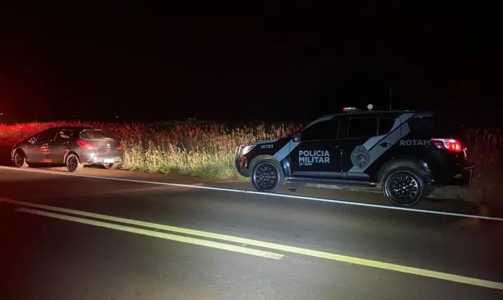 Veículo é recuperado após perseguição policial entre Palotina e Assis