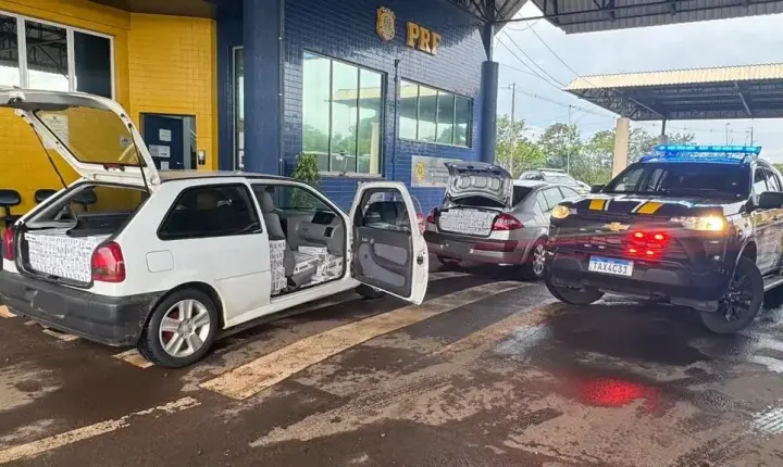 Dois carros carregados de cigarros contrabandeados são apreendidos na Ponte Ayrton Senna